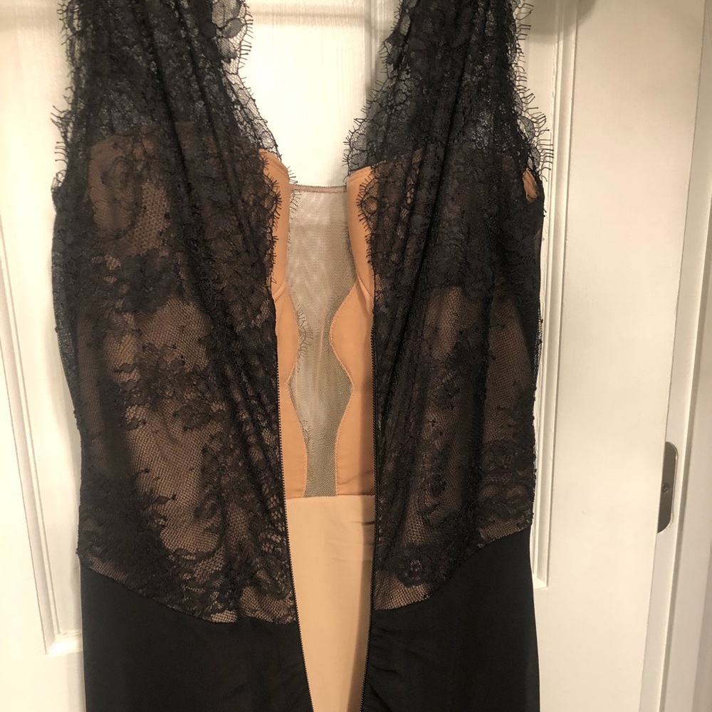 BCBG Max Azria Brandy Dress Black Floor Length 4 - Picture 5 of 8